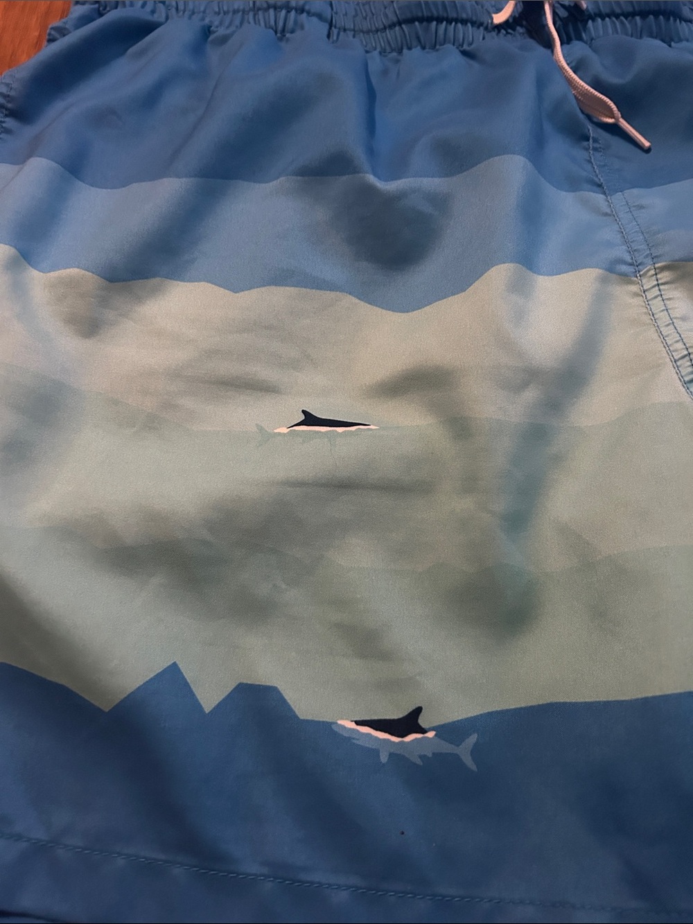 Chubbies Men's XXL Pocket Blue Ombre‎ Shark Drawstring Swim Trunks - Picture 3 of 7